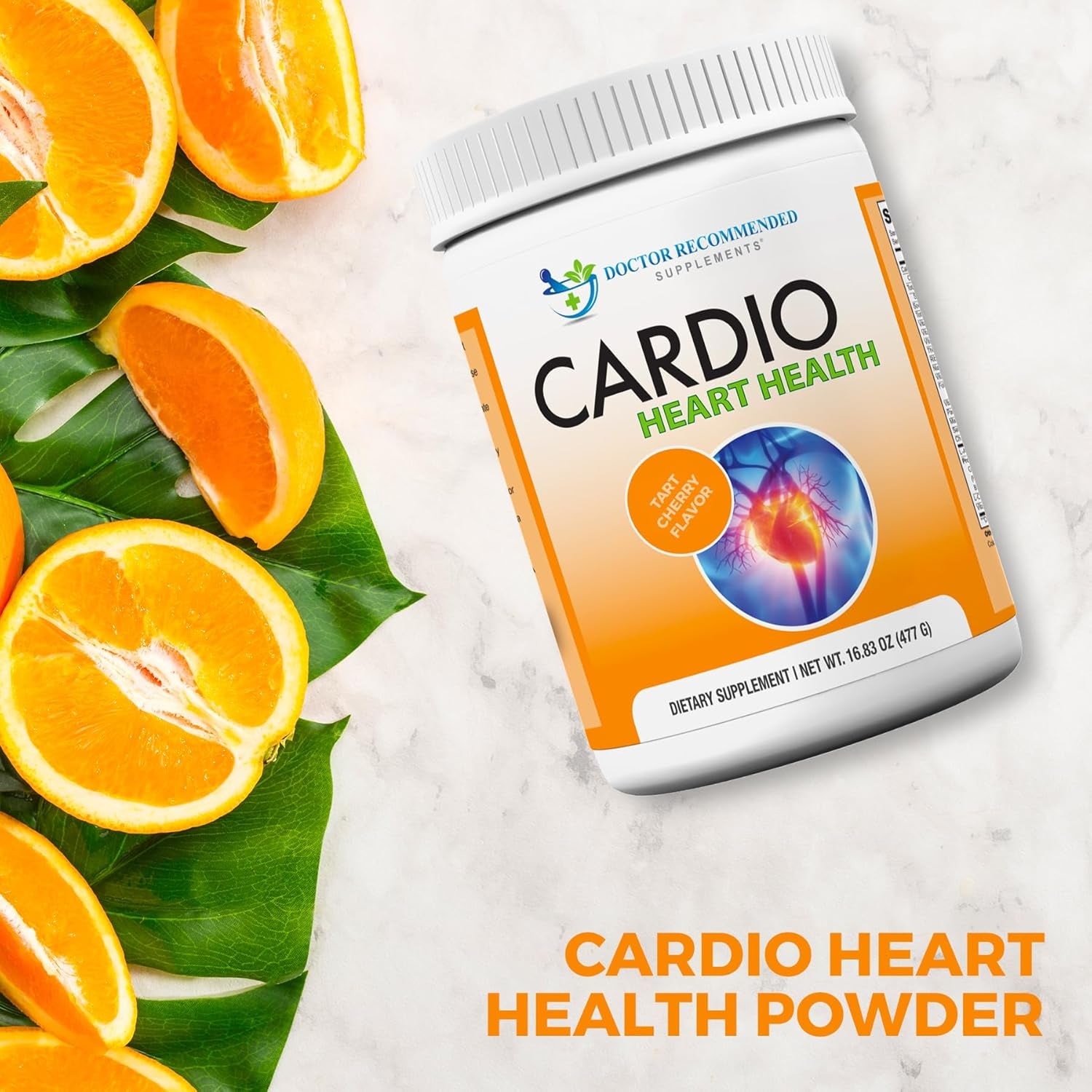 Ultimate Cardio Heart Health Powder - Power-Packed L-Arginine 5000mg & L-Citrulline 1000mg, 16.82 Oz for Optimal Heart Support