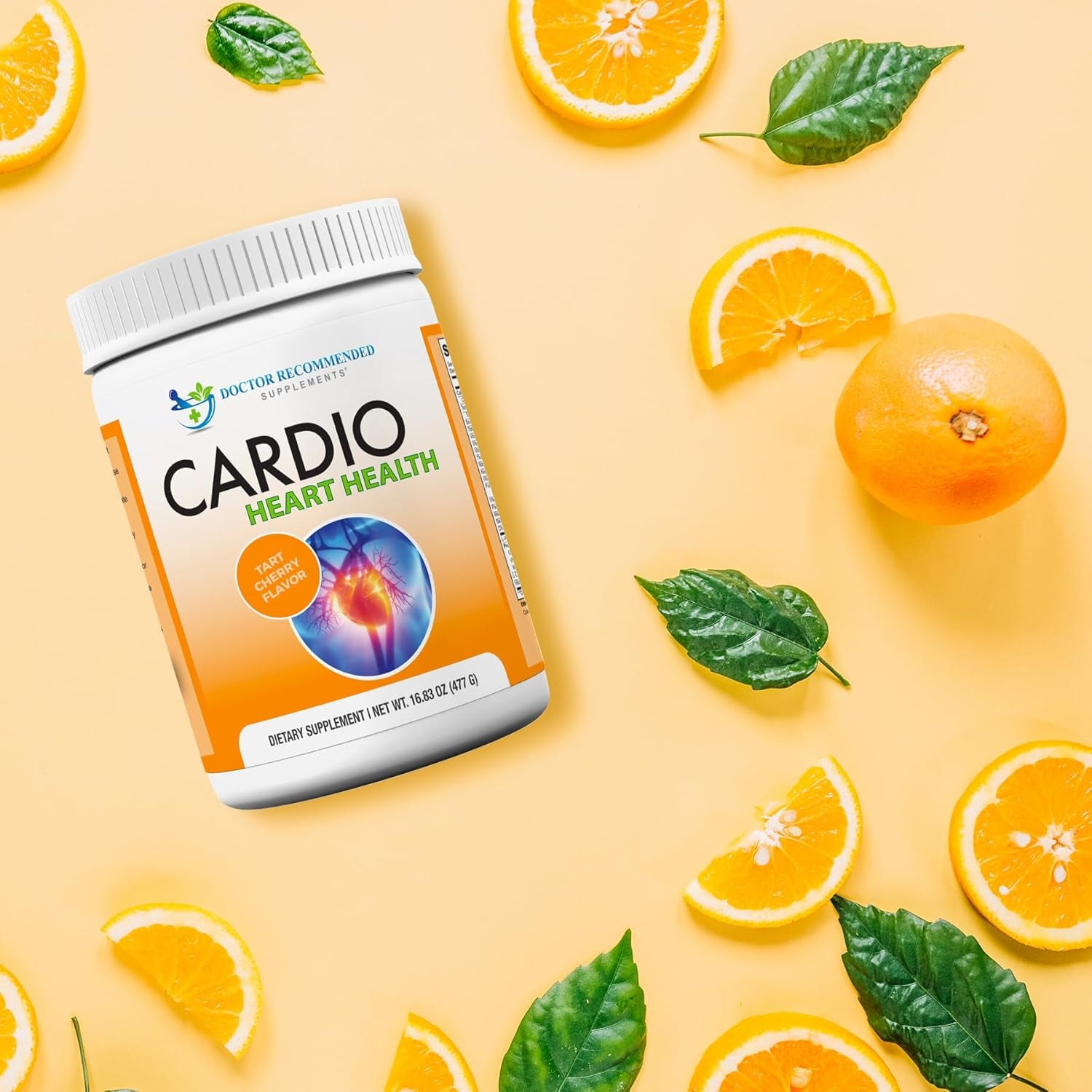 Ultimate Cardio Heart Health Powder - Power-Packed L-Arginine 5000mg & L-Citrulline 1000mg, 16.82 Oz for Optimal Heart Support