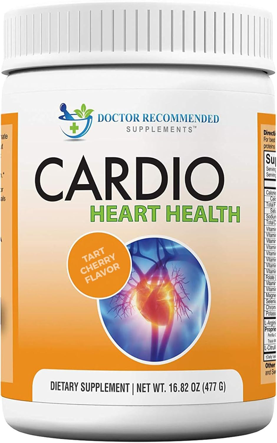 Ultimate Cardio Heart Health Powder - Power-Packed L-Arginine 5000mg & L-Citrulline 1000mg, 16.82 Oz for Optimal Heart Support