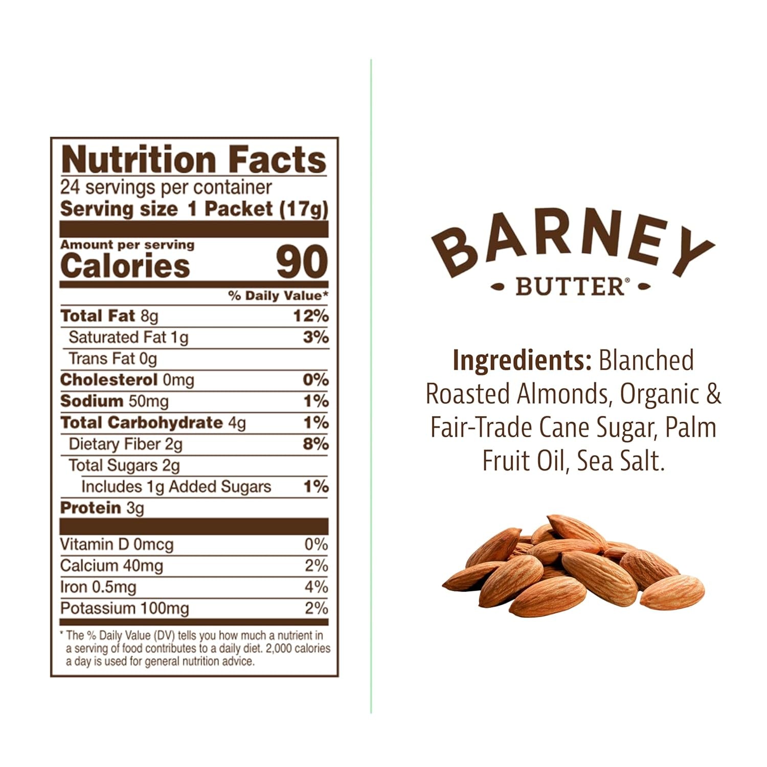 Smooth Almond Butter Snack Packs - 24 Count, Skin-Free, Non-GMO, Gluten-Free, Keto, Paleo, Vegan