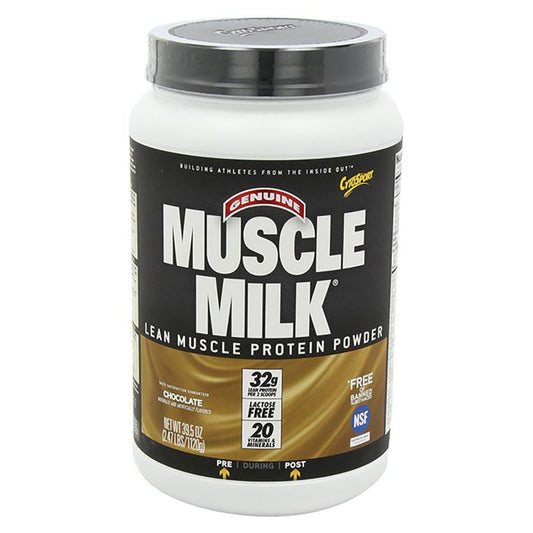 Genuine Protein Powder - Chocolate Flavor, 32G Protein, Low Sugar, 16 Servings, NSF Certified for Sport, Energizing Snack - 2.47 lbs