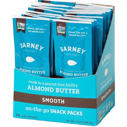Smooth Almond Butter Snack Packs - 24 Count, Skin-Free, Non-GMO, Gluten-Free, Keto, Paleo, Vegan